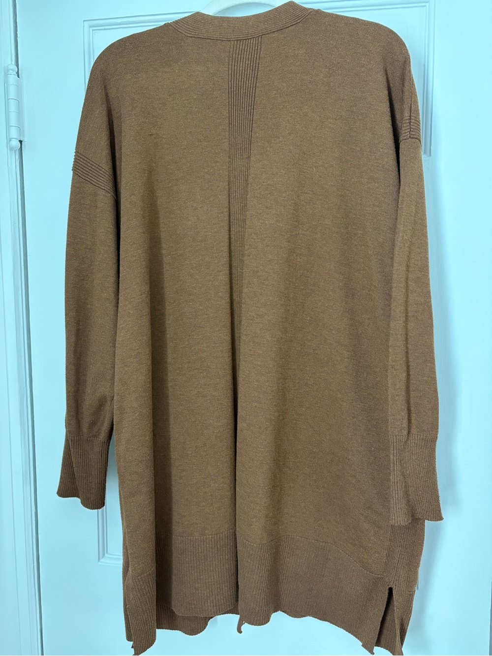 Duster Length Button-Front Cardigan - Picture 3 of 4